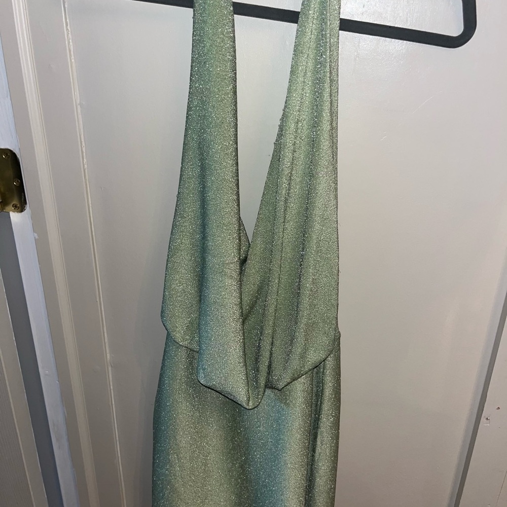 superdown Shimmering Green Mini Dress